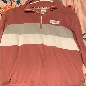 pink quarter zip